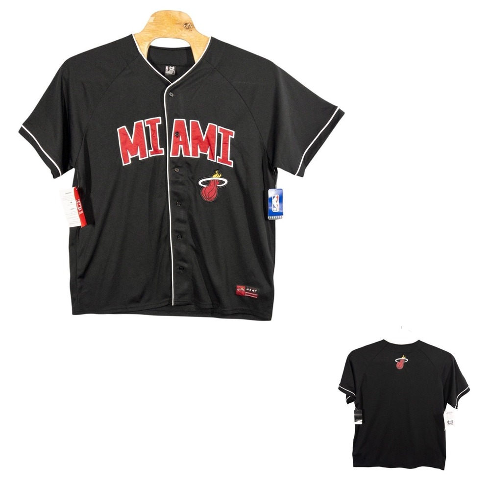 NWT NBA Ultra Game Miami Heat Jersey Basketball Mens XXL‎ Black Red